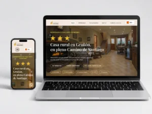Desarrollo web en La Rioja: diseño responsive de Casa Cerro de Mirabel en ordenador y móvil