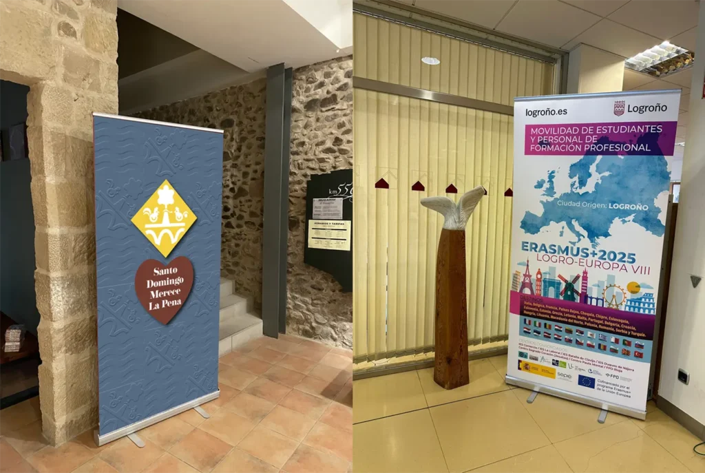 Roll-ups publicitarios personalizados para eventos y promociones institucionales en La Rioja.