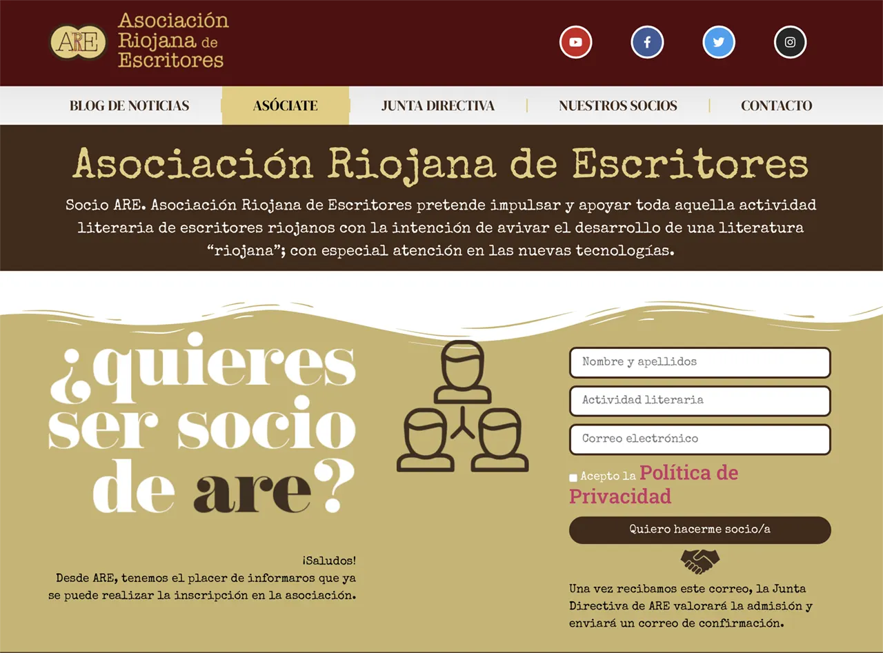 pagina web de ARE